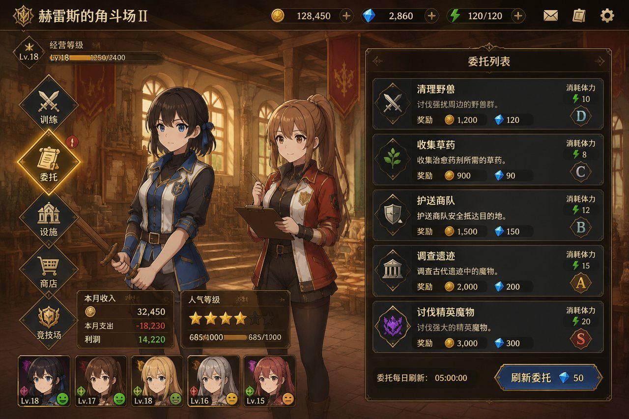 赫雷斯的角斗场Ⅱ 操作界面 画面 1